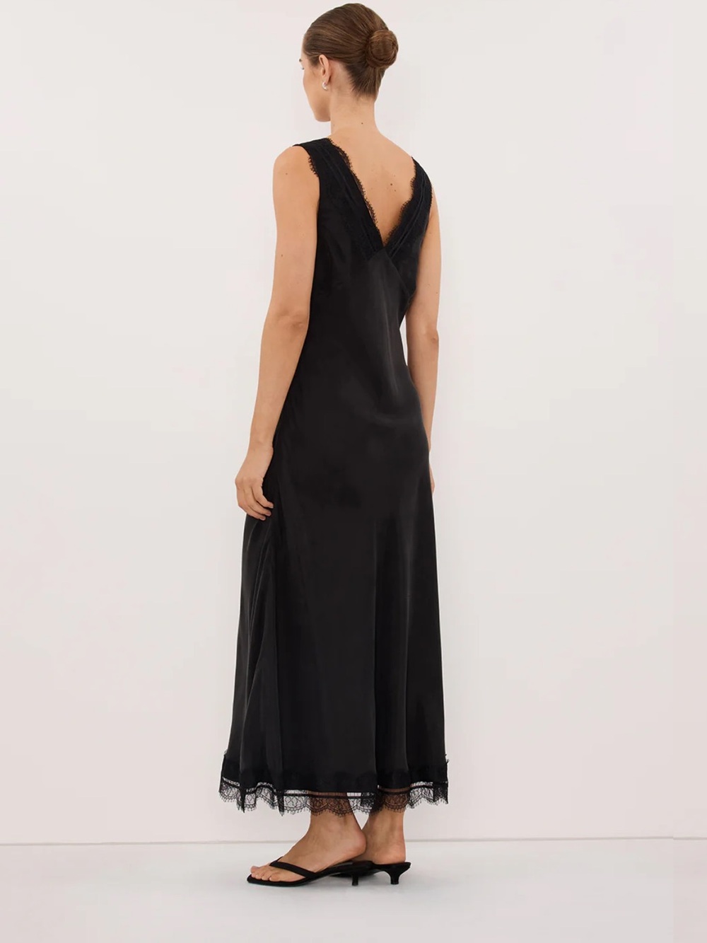 Andrea Black Cupro Midi Dress - Picture 2 of 2